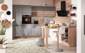 Einbauküche Ferna, steingrau, inkl. Bosch Elektrogeräte