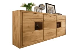 Highboard Aurum, Wildeiche massiv soft gebürstet