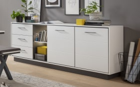 Sideboard Loredo, weiß supermatt, inkl. LED-Beleuchtung