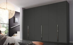 Drehtürenschrank Montclar, graphit, 301 x 223 cm, inkl. umfangreicher Zusatzausstattung