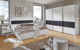 Schlafzimmer Portofino in weiß, Schrankbreite ca. 300 cm, Liegefläche ca. 180 x 200 cm