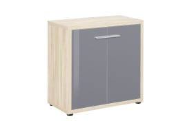 Sideboard Set + in Eiche Natur Nachbildung-grau, 79 cm
