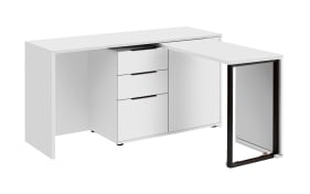 Minioffice Crono in weiß matt, 152,3 cm