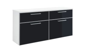 Hängeschuhschrank Ventina Set 1, anthrazit/weiß