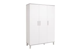 Drehtürenschrank Nils, kreideweiß, 131 x 198 cm