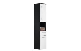 Hochschrank Gloss in Edelweiß Matt, Cosmos grey