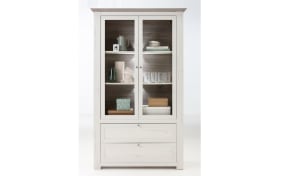 Vitrine Marbella, Pinie weiß, Nelson Nachbildung