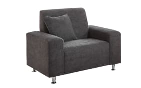 Sessel Julia in grau, inklusive Zierkissen