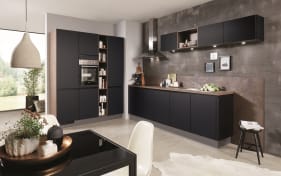 Einbauküche Touch, schwarz, inklusive Privileg Elektrogeräte 