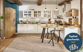 Einbauküche Ravenna/Toronto, weiß, inklusive AEG Elektrogeräte