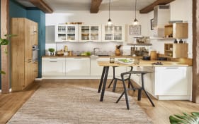 Einbauküche Ravenna/Toronto, weiß, inkl. Siemens Elektrogeräte