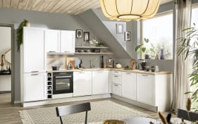 Einbauküche Ravenna, weiß, inkl. AEG Geräte