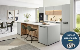 Einbauküche Sunta, jade, inkl. Siemens Elektrogeräte