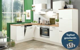 Einbauküche IP 1200, magnolienweiß, inkl. Privileg Elektrogeräte