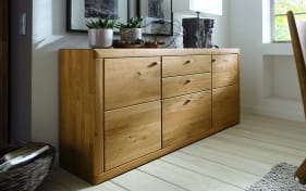 Sideboard Aurum, Wildeiche massiv soft gebürstet