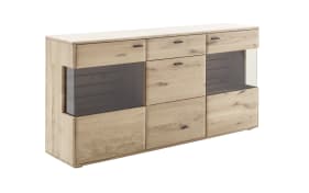 Sideboard Girona, Ast-/Balkeneiche massiv/anthrazit