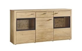 Sideboard Vamos, Asteiche bianco Lamelle massiv geölt, Asteiche furniert