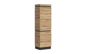 Garderobenschrank Corte, Eiche-Nachbildung/grau, inkl. Push-to-Open Funktion