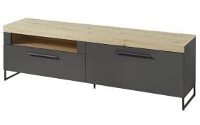 TV-Unterteil Loft-Two, Lack Laminat graphit supermatt