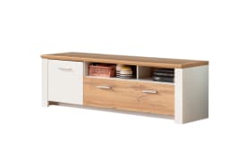 TV-Unterteil Matera, weiß/Altholz-Nachbildung