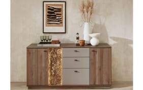 Sideboard  Calmera-V, massive Esche, inkl. LED-Beleuchtung