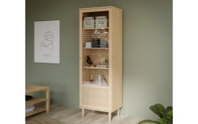 Vitrine Calasetta, Elegania Eiche Nachbildung, 60,4 cm