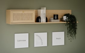 Wandregal Calasetta, Elegania Eiche Nachbildung