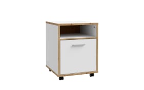 Rollcontainer Keflavik, Artisan Eiche-Nachbildung/weiß