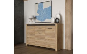 Kommode San Cayetano, Mauvella Eiche-Nachbildung, 161,4 cm