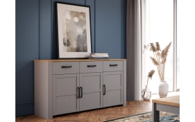 Sideboard Bohol, Riviera Eiche-Nachbildung/grau, 166,1 cm
