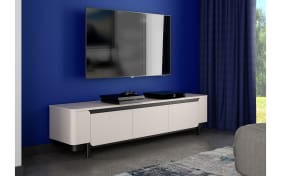 TV-Unterschrank Vodol, sandfarbig/schwarz