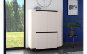 Highboard Vodol, sandfarbig/schwarz