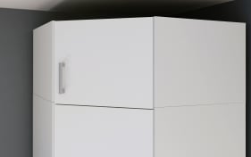 Eck-Schrankaufsatz Econobox2, weiß, 133,2 cm
