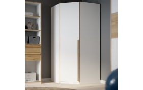Eckkleiderschrank Smart Room, Eiche-Nachbildung/weiß, 