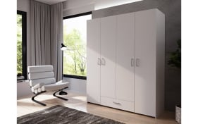 Kleiderschrank Econobox, weiß, 159,1 x 190,5 cm