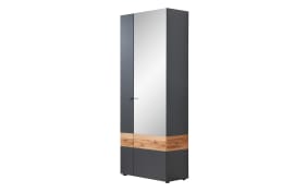 Garderobenschrank Lazise, schwarz/Eiche rustico