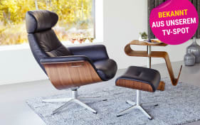 Relaxsessel Timeout Leder Fantasy in schwarz