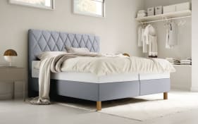 Boxspringbett Brilliant, grau, 180 x 200 cm, Härtegrad 2 und 3