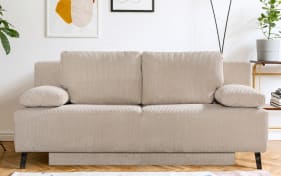 Querschläfer George, Cord in beige, Liegefläche ca. 140 x 194 cm