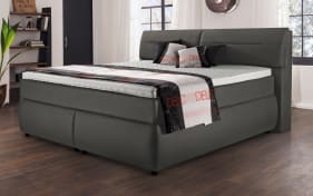 Boxspringbett Diamanti, anthrazit, 180 x 200 cm, Härtegrad 2