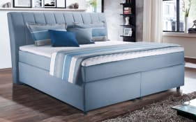 Boxspringbett Diamanti, hellblau, ca. 160 x 200 cm 