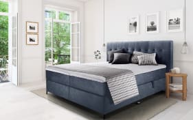 Boxspringbett Brillant, blau, 180 x 200 cm