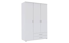 Drehtürenkleiderschrank Rasant, alpinweiß, 127 x 188 cm