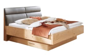 Comfort-Bett Cena, Wildeiche Furnier/Lack weiß, 140 x 200 cm