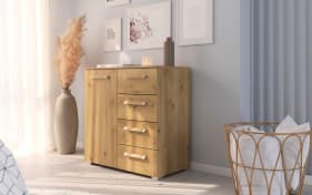 Kommode Cherie, Asteiche-Nachbildung, 80 x 81 cm