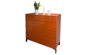Kommode Silea-S, cognac Hochglanz