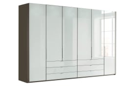 Kleiderschrank Loft, weiß/havanna Dekor, 300 x 216 cm