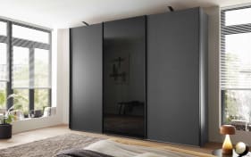 Schwebetürenschrank Dubai, graphit, 300 x 217 cm