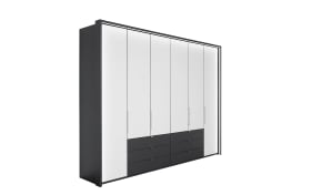 Falttürenschrank Clivo 2000, weiß/graphit