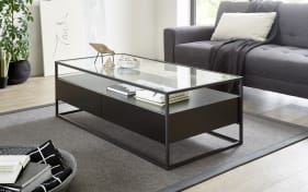 Couchtisch Evora, schwarz, inkl. Schubkästen